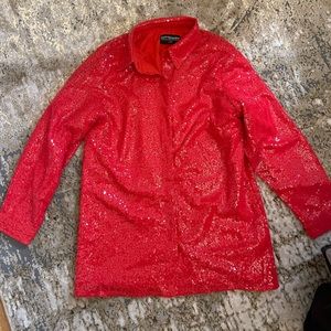 Kittenish Red Sequence Top